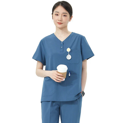Cralom Dental Medical Scrubs Set for Women - Ideal for Hospital & Pediatric Work