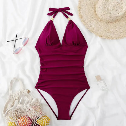 Cralom 2025 One Piece Push Up Swimsuit Monokini for Women