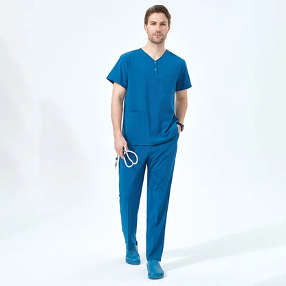 Cralom Unisex 4-way Stretch Doctor Scrub Set: Premium Hospital Uniform