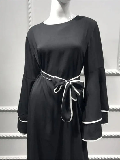 Ramadan Black Abaya for Modest Muslim Women by Cralom