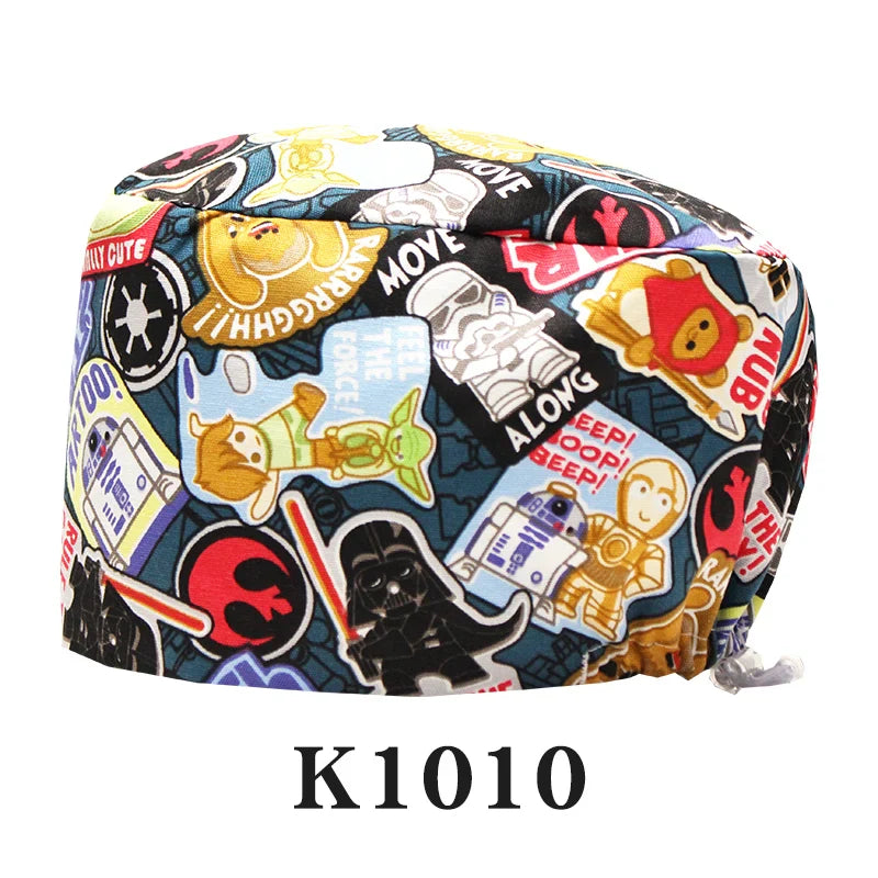 Cralom Cotton Scrub Caps | Adjustable Surgical Hats for Women and Men