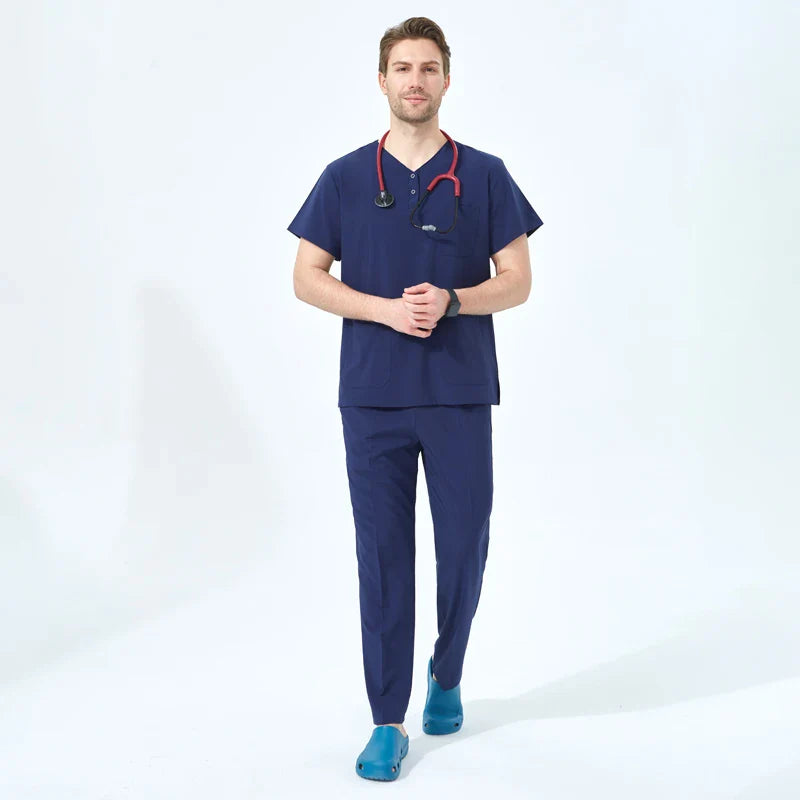 Cralom Unisex 4-way Stretch Doctor Scrub Set: Premium Hospital Uniform