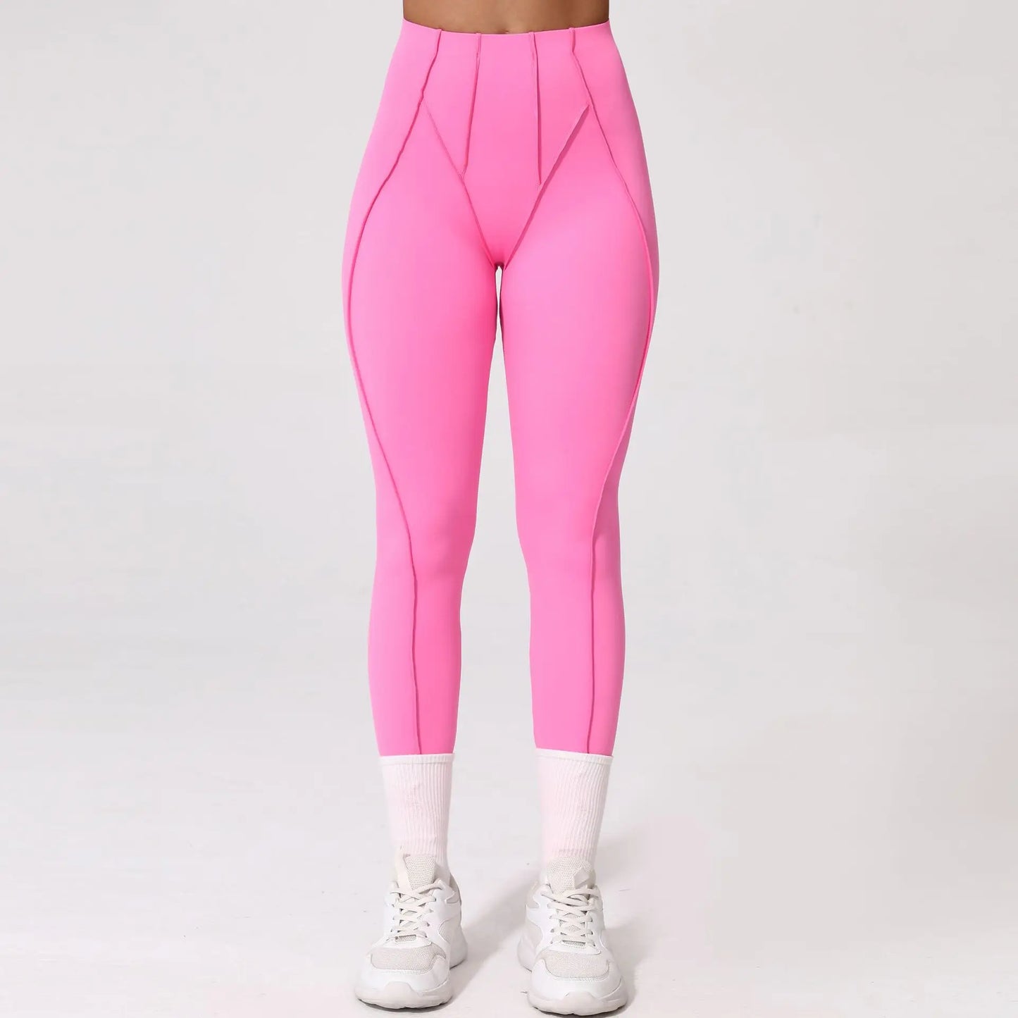 Cralom High Waist Yoga Leggings for Women - Peach Hip Raise Fitness Pants
