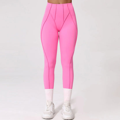 Cralom High Waist Yoga Leggings for Women - Peach Hip Raise Fitness Pants