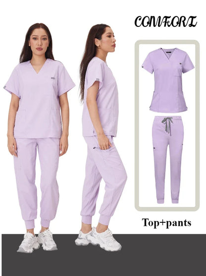Cralom Scrub Suit Set - Hospital Nurse Workwear Uniform