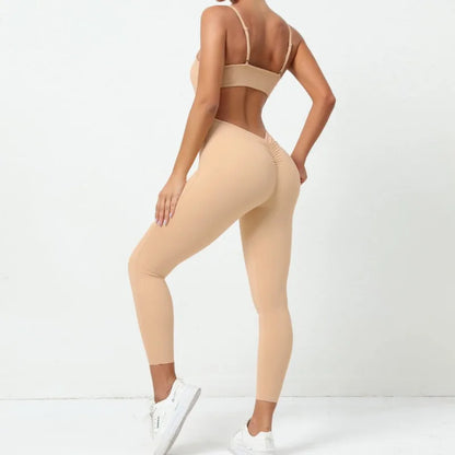 Cralom Yoga Jumpsuit: Tummy Control, Hip Lift, Open Back, Workout One Piece