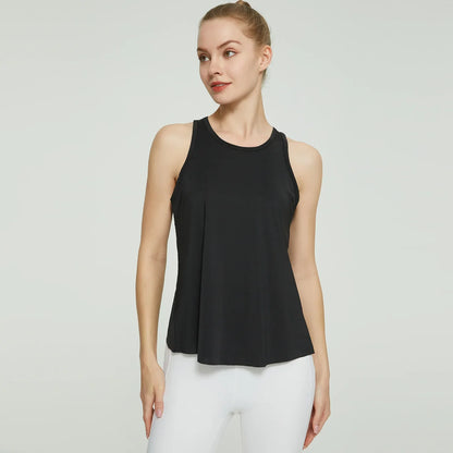 Cralom Women's Fitness Crop Tank Top, Quick Dry Sport Vest for Gym Workouts