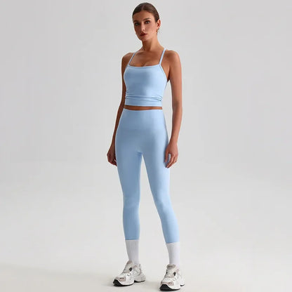Cralom Naked Feel Seamless Yoga Set: Sports Bra & High-Waisted Leggings