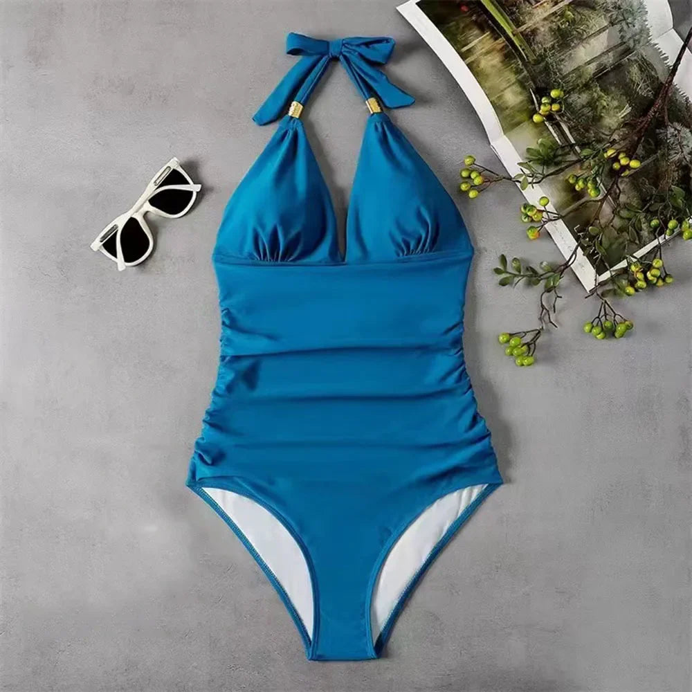 Cralom 2025 One Piece Push Up Swimsuit Monokini for Women