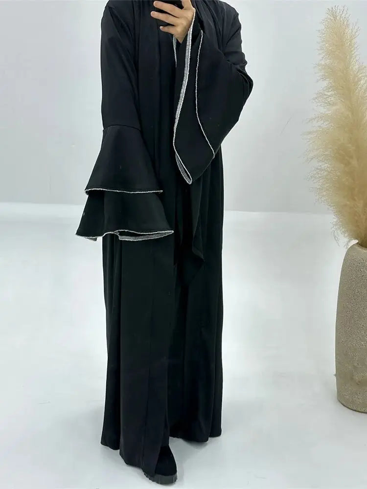 Cralom Ramadan Eid 3-Piece Abaya Set Kaftan for Women