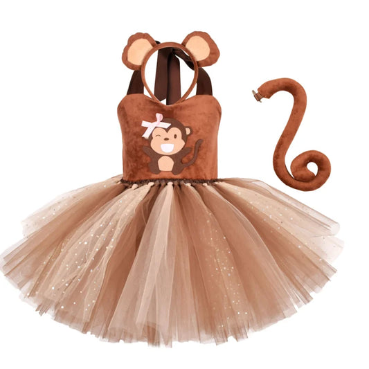 Cralom Monkey Tutu Dress for Children's Day Cosplay and Dance