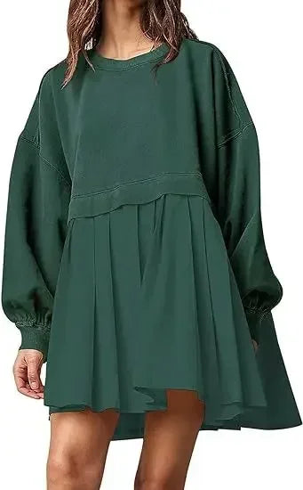 Cralom Color Blocked Pleated Dress for Autumn 2024