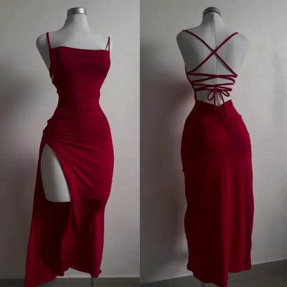 Cralom High Sensibility Halter Strap Hip Dress