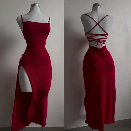 Cralom High Sensibility Halter Strap Hip Dress