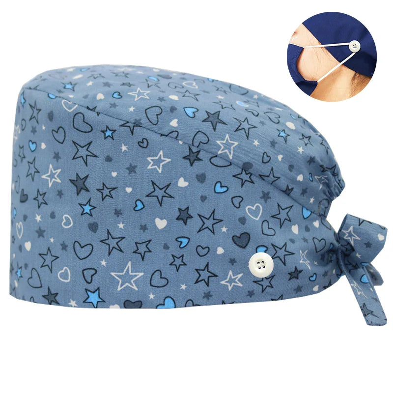 Cralom Cotton Surgical Hat for Nurses