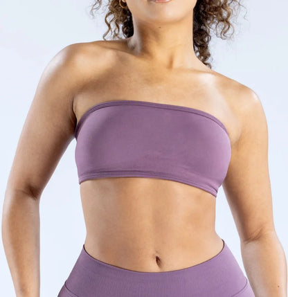 Cralom 2025 Yoga Bandeau Sports Bra for Women - Sexy, Backless, Push-up Crop Top