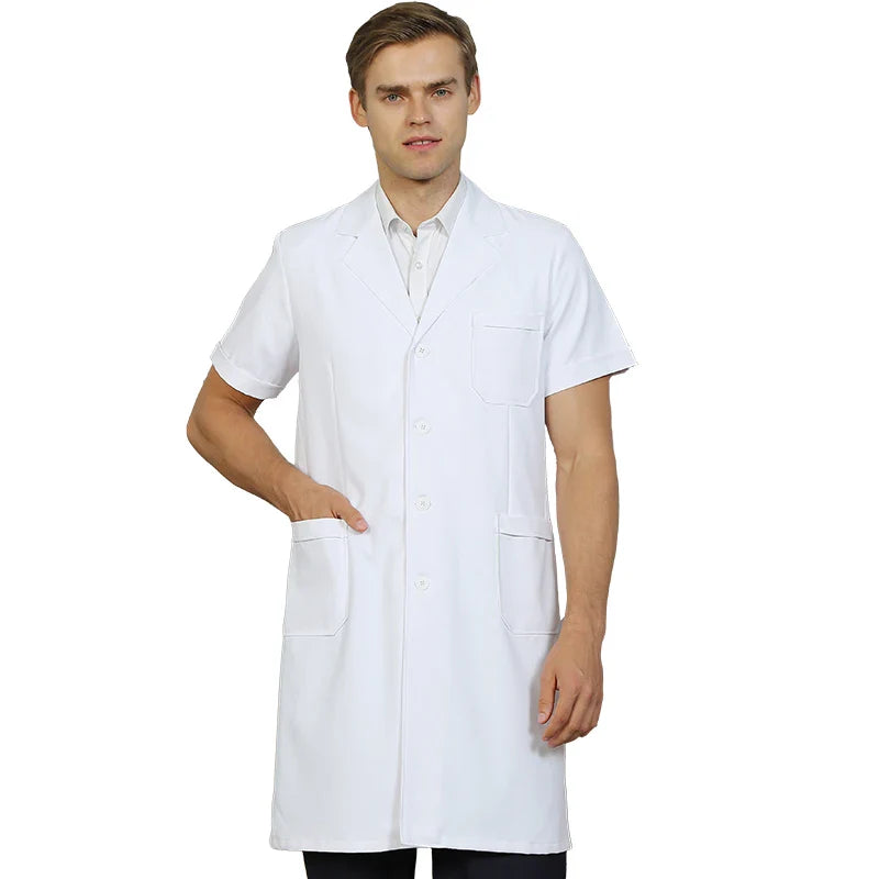 Cralom Silky Lab Coat Dentist Uniform - Anti-static Midriff Coat