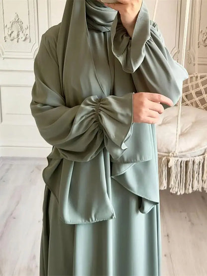 Ramadan Modest Abaya Dress for Women by Cralom - Eid Kaftan Robe Muslim Fashion