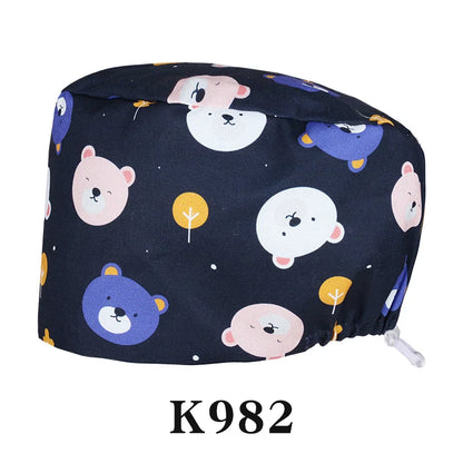 Cralom Cotton Scrub Cap - Unisex Surgical Hat for Healthcare Pros