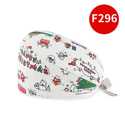 Cralom Cotton Nurse Scrub Cap: Adjustable and Breathable Dentist Hat