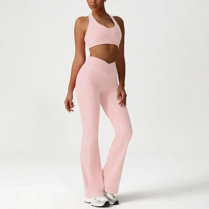 Cralom Naked Sensation Yoga Set: Sports Bra & High Waist Leggings