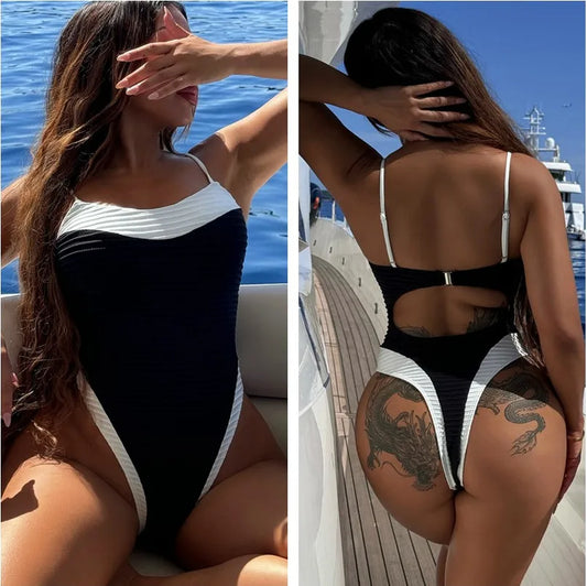 Cralom Backless One Piece Swimsuit for Women – Sexy Beachwear Monokini