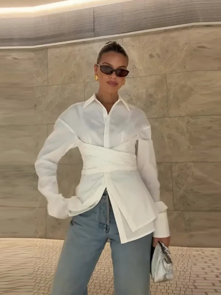 Cralom Women's Solid Color Lapel Shirt - Spring Fashion 2025