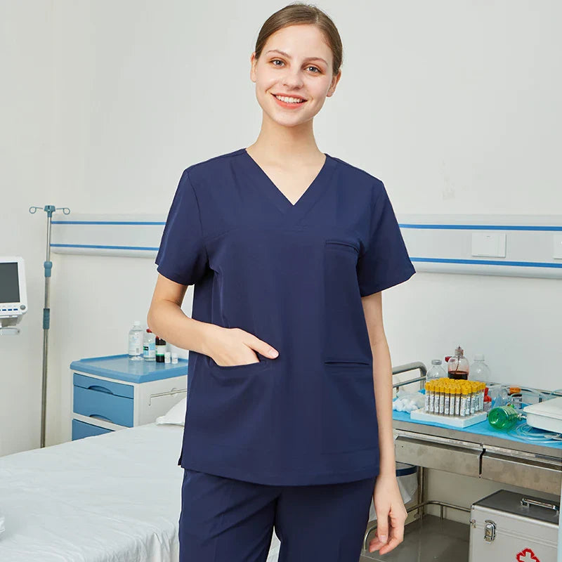 Cralom Stretch Scrubs Set for Pet Hospital - Women's Clinical Uniforms
