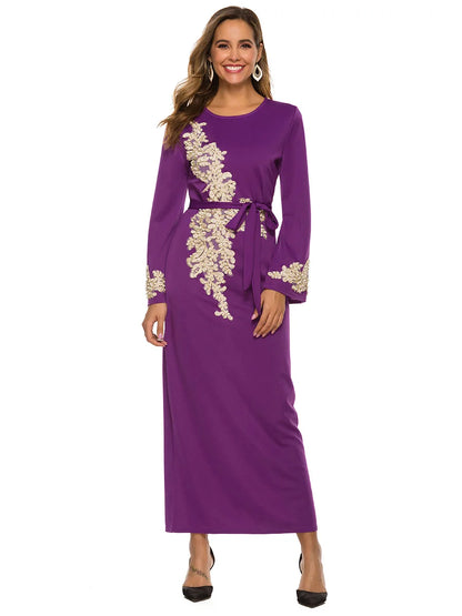 Eid Mubarak Cralom Dubai Kaftan Abaya Dress
