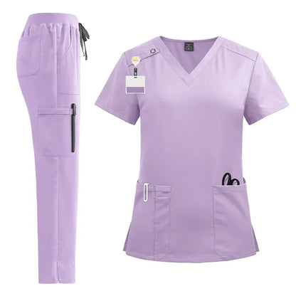 Cralom Stylish Pet Hospital Work Uniform Set for Medical Professionals