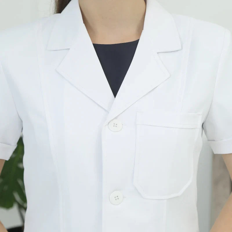 Cralom Silky Lab Coat Dentist Uniform - Anti-static Midriff Coat