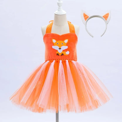 Cralom Fox Cosplay Dress for Kids Carnival | Toddler Girl Tutu Outfit