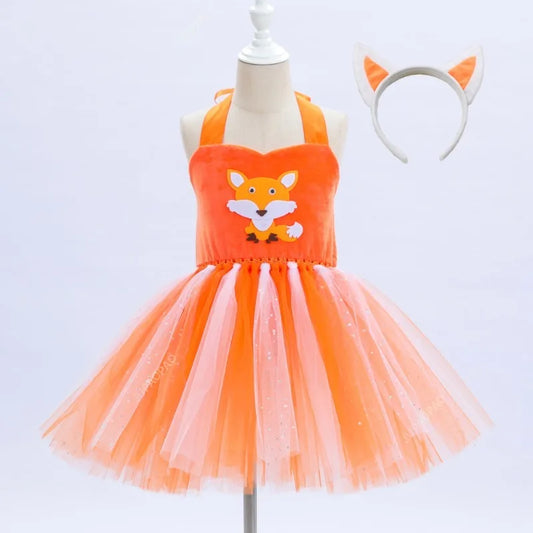 Cralom Fox Cosplay Dress for Kids Carnival | Toddler Girl Tutu Outfit