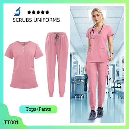 Cralom Women's Lab Coat & Unisex Pants Set