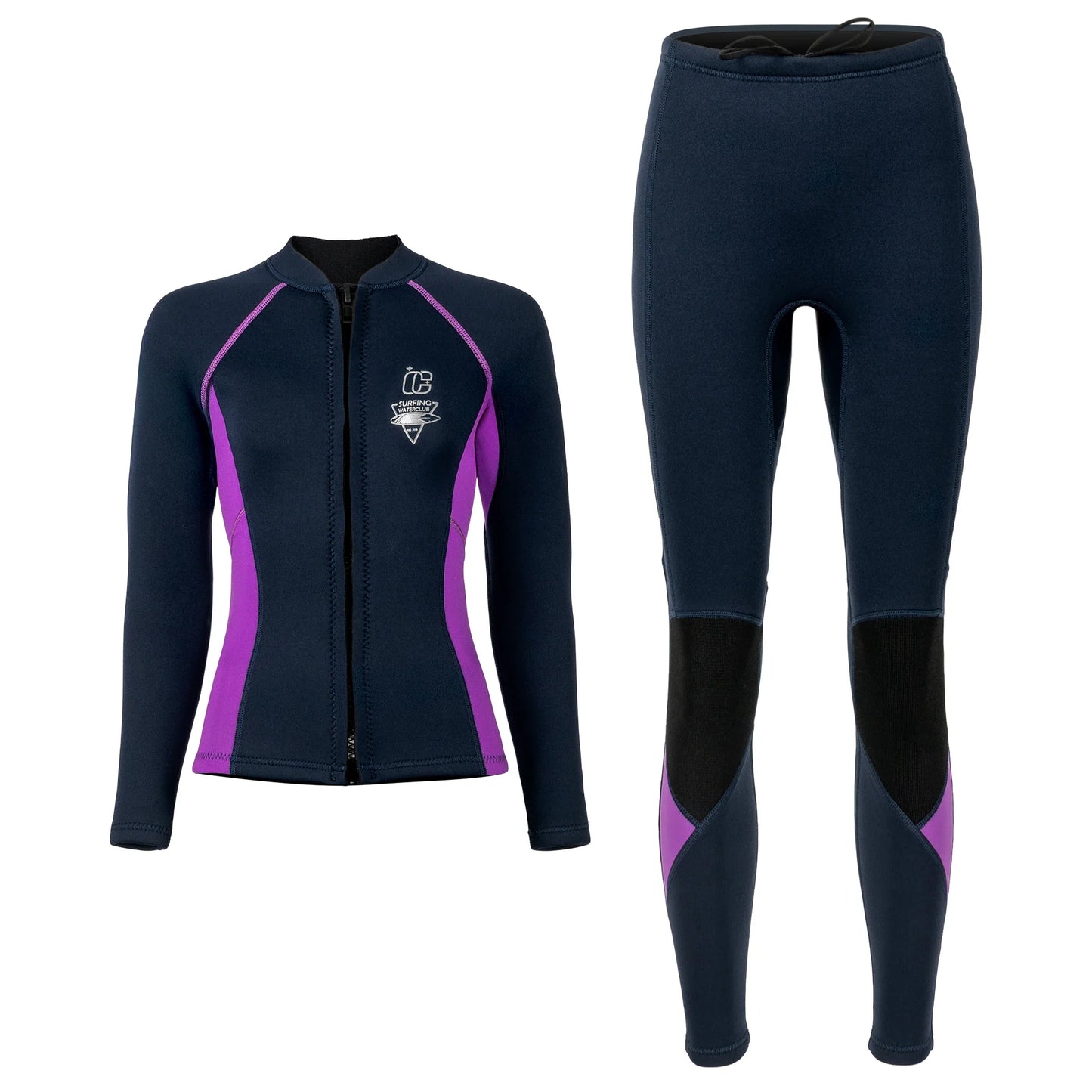 Cralom 3MM Neoprene Split Wetsuit Set for Diving and Surfing