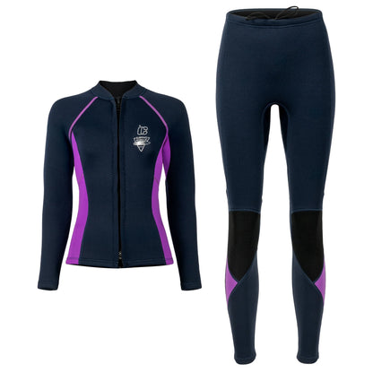 Cralom 3MM Neoprene Split Wetsuit Set for Diving and Surfing