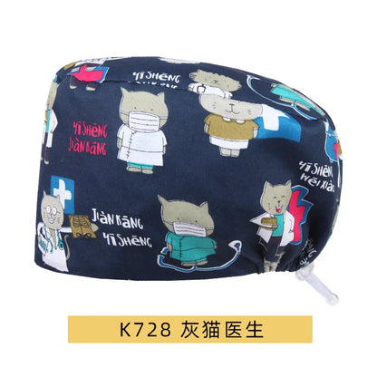 Cralom Cotton Scrub Caps - Unisex Nursing Surgical Medical Hat for Stylish Professionals