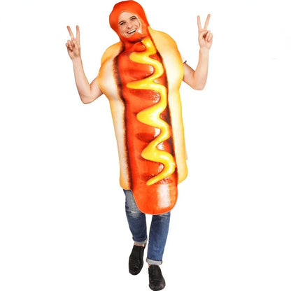 Cralom Hot Dog Couple Onesie Costume