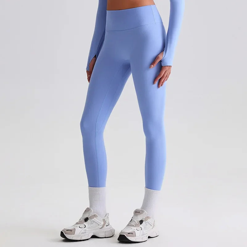 Cralom Seamless High Waist Yoga Pants for Running Outdoor Workout