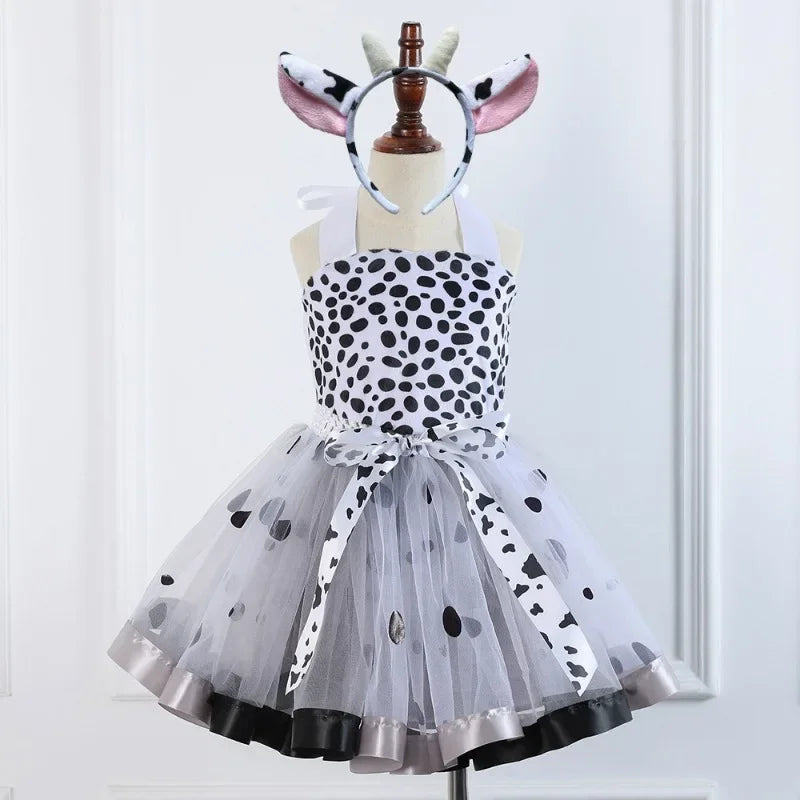 Cralom Dot Prints Pageant Tutu Costume Set - Girls
