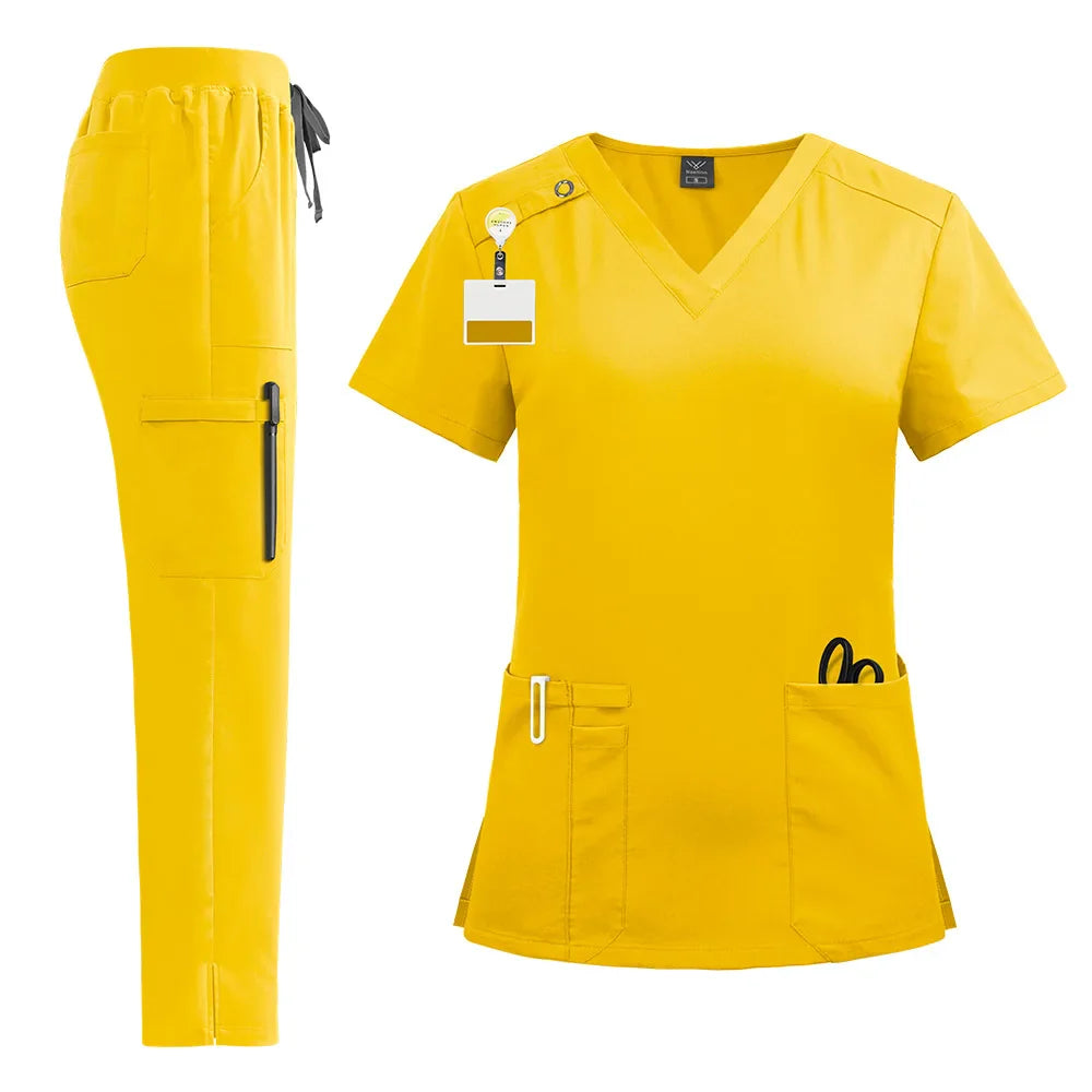 Cralom Women's Medical Scrub Set - Hospital Uniform for Doctor and Nurse