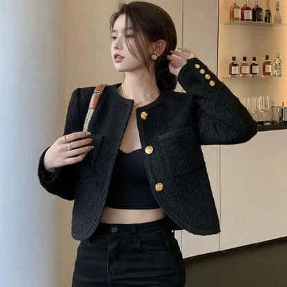 Cralom Green Blazer Jacket Women's Autumn Winter Fashion Elegant Trend