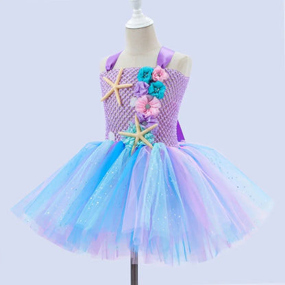 Cralom Mermaid Princess Tutu Dress - Ocean Themed Party Costume