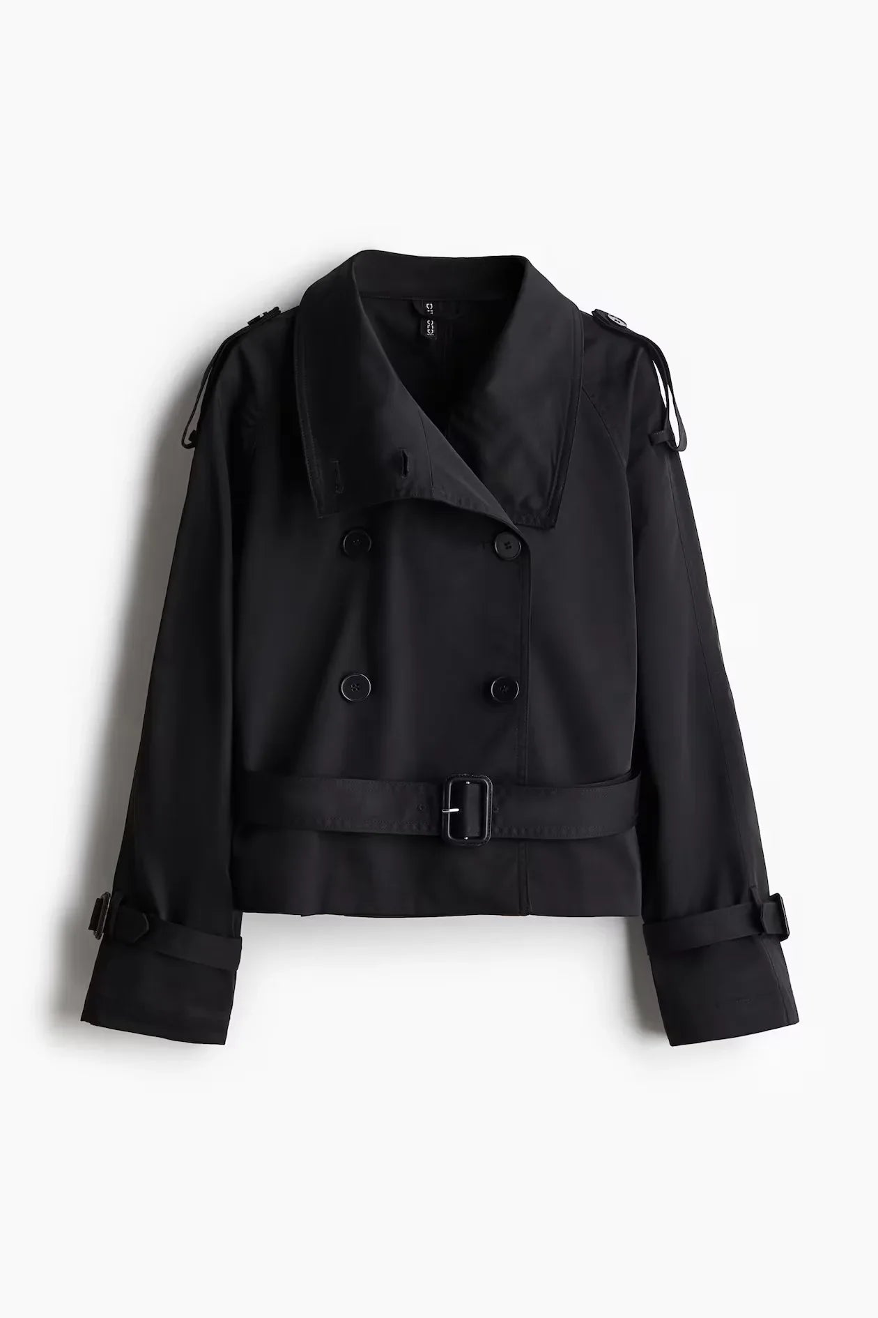 Cralom Button Trench Jacket for Women - Fashionable Solid Splice Design