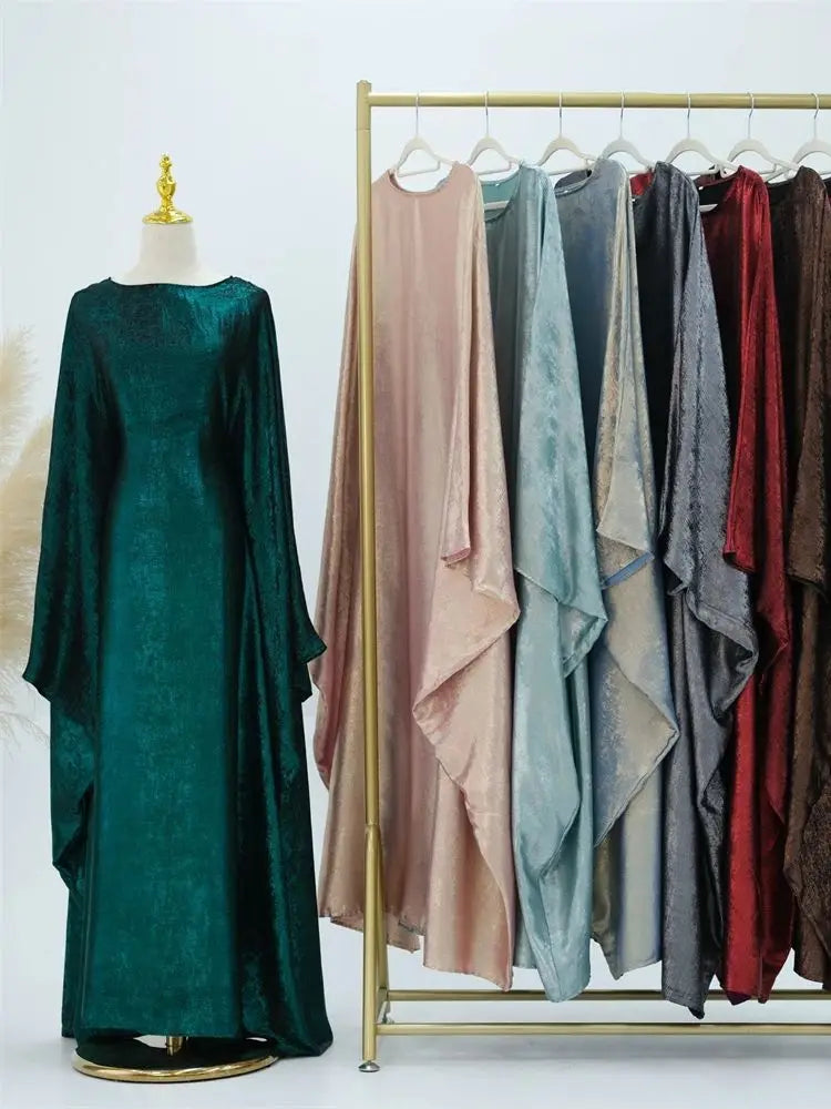 Cralom Luxury Satin Maxi Abaya for Women Muslim - Cralom Ramadan Eid Dubai Abayas