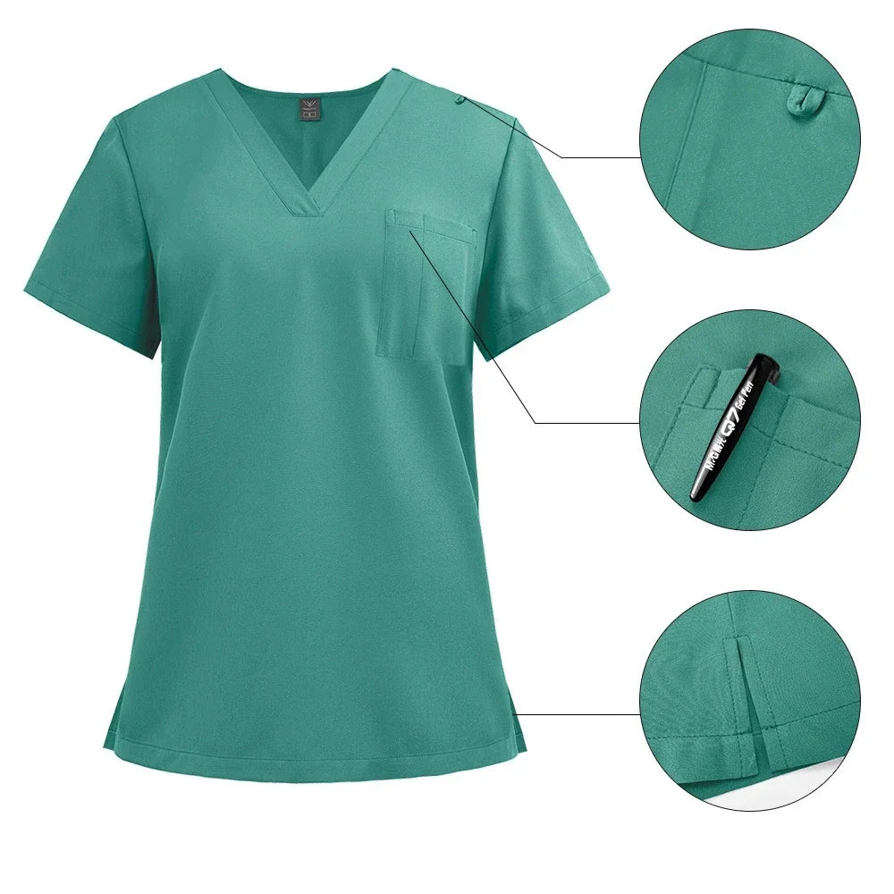 Cralom Men's Nurse Scrubs Set: Classic Medical Uniform for Clinical Work