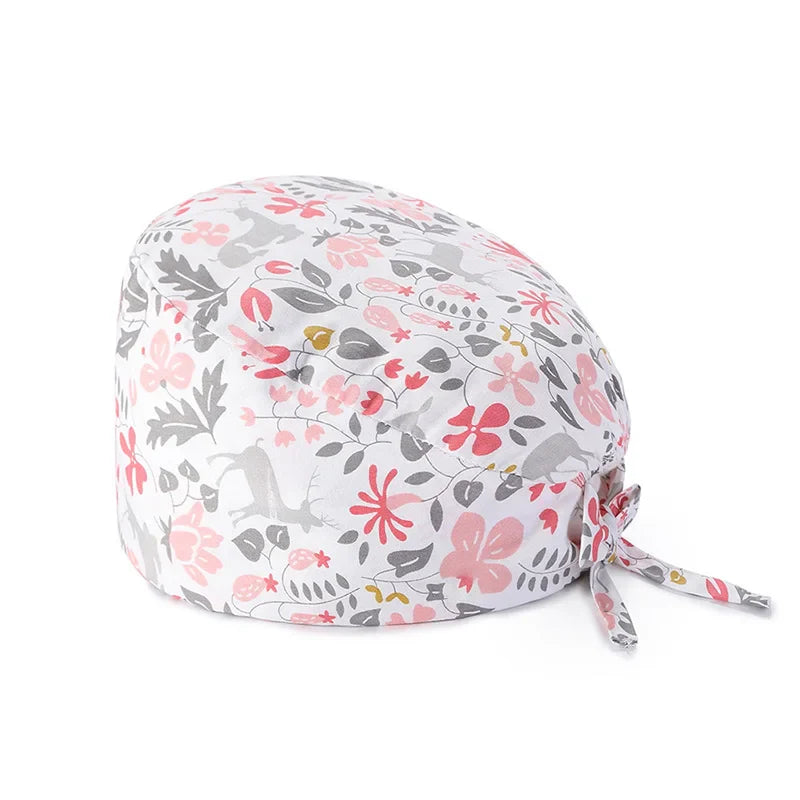 Cralom Cotton Nurse Scrub Cap: Adjustable and Breathable Dentist Hat