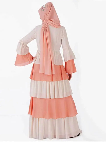 Cralom Ramadan Eid Luxury Chiffon Abaya - Women's Dubai Kaftan Robe