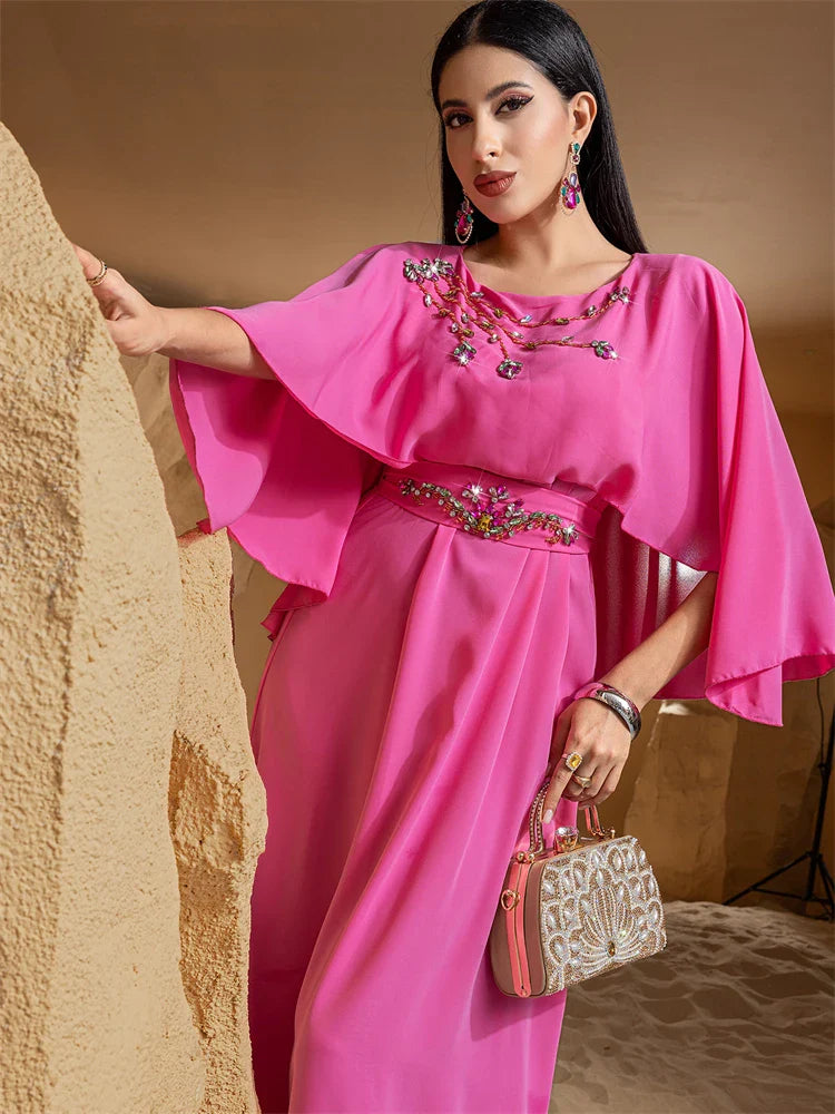 Cralom Ramadan Satin Abaya: Luxury Muslim Fashion & African Dresses