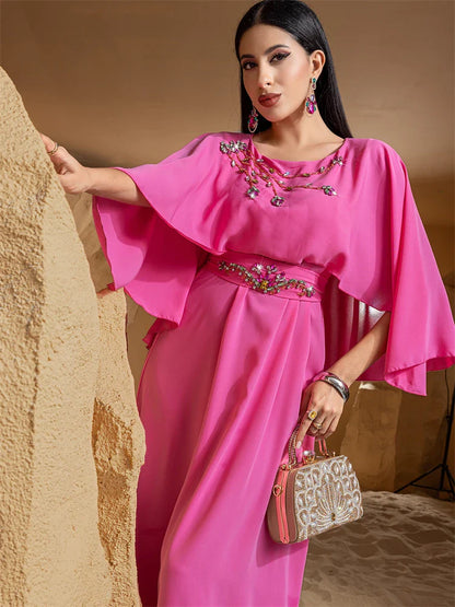 Cralom Ramadan Satin Abaya: Luxury Muslim Fashion & African Dresses